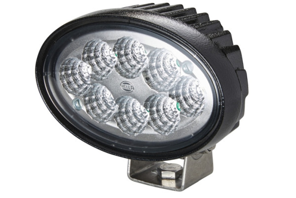 HELLA LED-Arbeitsscheinwerfer, Oval 100, 12/24V, 1700lm, Anbau/geschraubt, schwenkbarer Montagebügel, weitreichende Ausleuchtung, 1GA 996 661-011