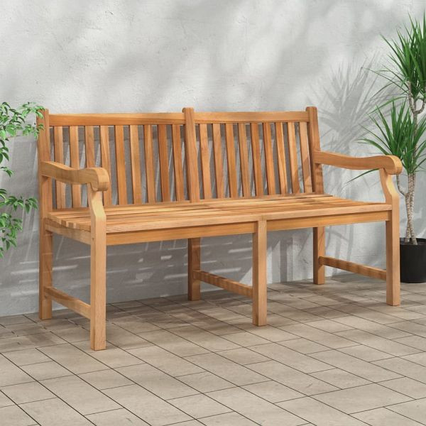 vidaXL Gartenbank 150 cm Massivholz Teak, Top-Qualität, 316639
