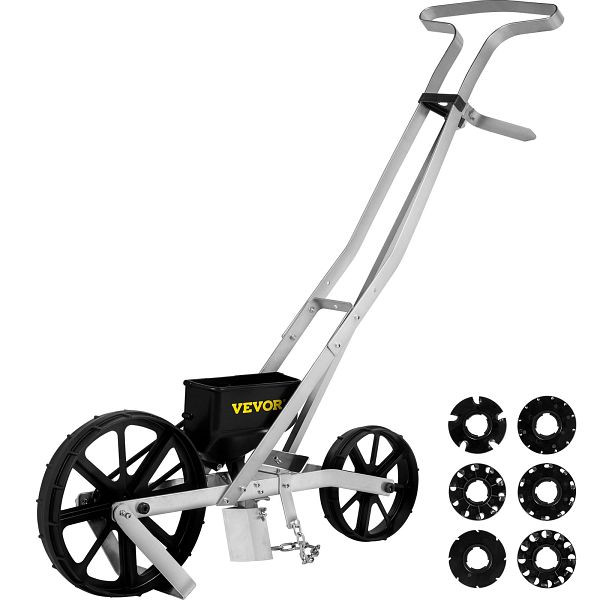 VEVOR Sämaschine Aluminium+ABS, 6x Saatplatten, einreihige Drillmaschine, 78-84 cm Höhenverstellbar, DLBZJHSCW6VPGDA4RV0