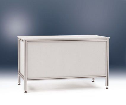 Manuflex Sichtblenden extra zu ALU Kastentisch für sitzende Tätigkeiten, für BxT = 1500 x 800 mm, ZB8004