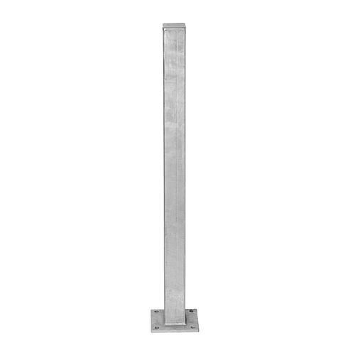 Schake Absperrpfosten Stahl, feuerverzinkt, zum Aufdübeln, Höhe 1000 mm, 70 x 70 mm, 310823
