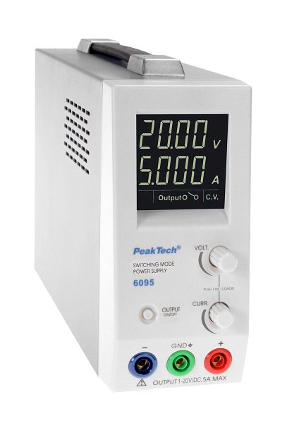 PeakTech 6172 - laboratoriumvoeding 0-60 V / 0-2,5 A DC SELV lineaire voeding met scheidingstransformator, laboratoriumvoeding met USB en software PeakTech 6172 - laboratoriumvoeding 0-60 V / 0-2,5 A DC SELV lineaire voeding met scheidingstransformator, laboratoriumvoeding met USB en software