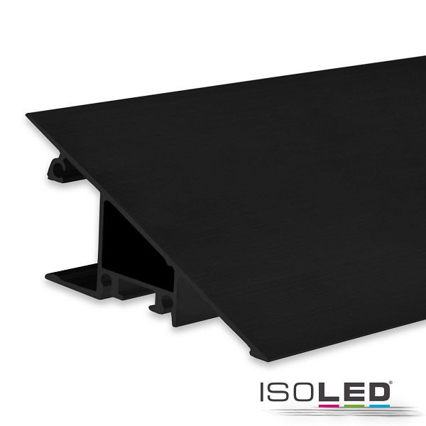 ISOLED LED Aufbauleuchtenprofil HIDE TRIANGLE Aluminium schwarz RAL 9005, 200cm, 114804