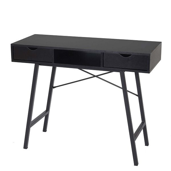 Mendler Konsolentisch HWC-E92, Ablagentisch Beistelltisch, 3D-Struktur 100x40cm, schwarz, 75779