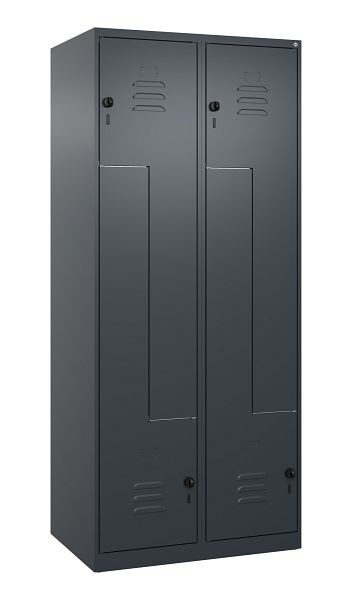 C+P Z-Spind Classic PLUS, 4 Abteile, 1850x800x500mm, 7016/7016, Drehriegel, 080003-224 S10021