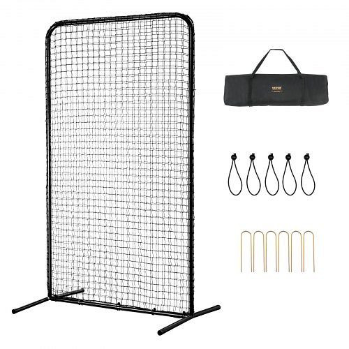 VEVOR I-Typ für Schlägerkäfig 1220 x 910 x 2130 mm Softball-Sicherheitsschirm Körperschutz Tragbar & Bodenpfählen, Outdoor Schwarz, TSBHWIXZX74YWVVBYV0