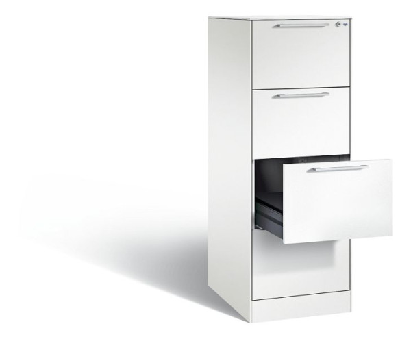 C+P Karteischrank Asisto, H1310xB440xT600mm, Farbe: Verkehrsweiß, Bügelgriff, 146225-421 S10035