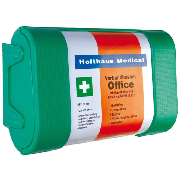 Stein HGS Betriebsverbandkasten -Office-, Inhalt nach DIN 13157, 260 x 170 x 95 mm, mit Wandhalterung, 24879