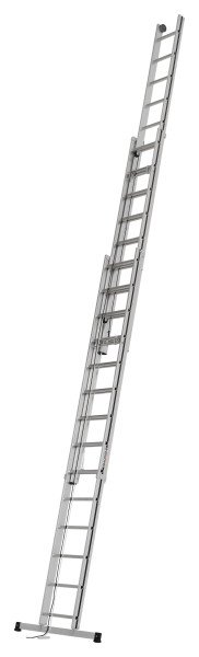 ALU-PRO Seilzugleiter dreiteilig, 3x14 Sprossen, Länge eingefahren 4,03 m / ausgefahren 9,35 m, 7006142