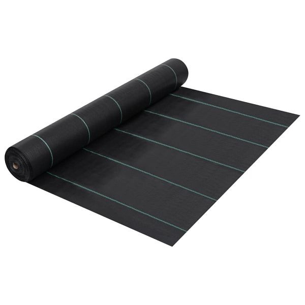 vidaXL Unkrautfolie Schwarz 1x10 m PP, Material: 100% Polypropylen, 313059