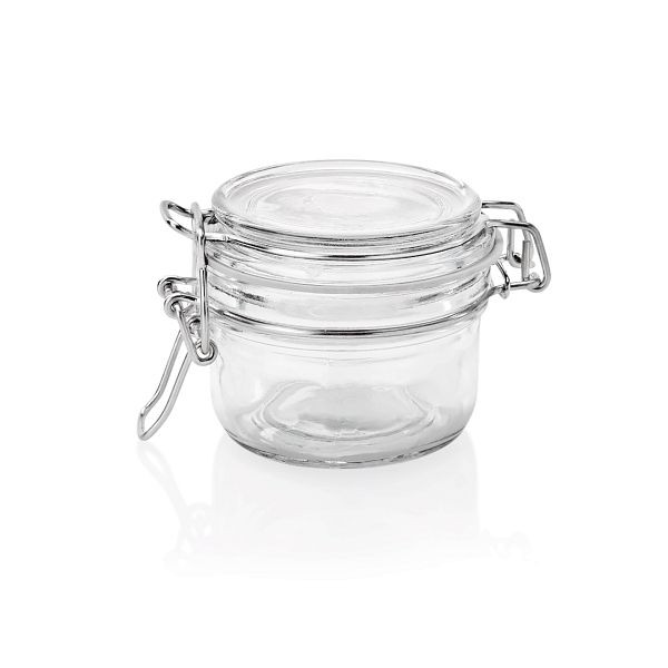 WAS Bügelverschlussglas mit Deckel, 0,15 Liter, Durchmesser 8 cm, Glas, VE: 3 Stück, 1785015