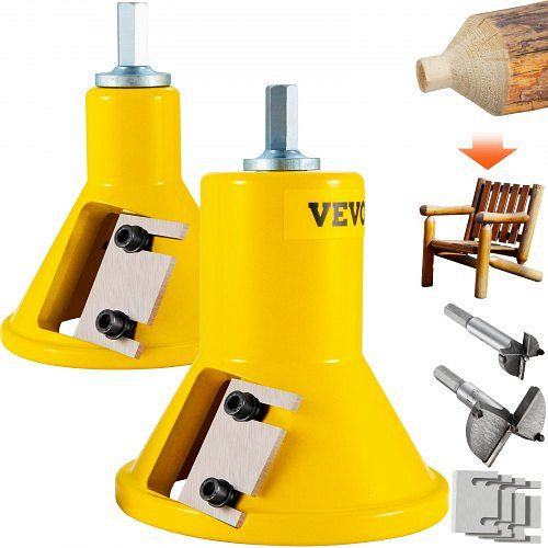 VEVOR Zapfenschneider Forstnerbohrer 25,4 mm & 50,8 mm, 6 Klingen Zapfenschneider Forstner Bit Zapfenschneider Set, Gerade Messer, KSZYCHYCZDB12HJAIV0