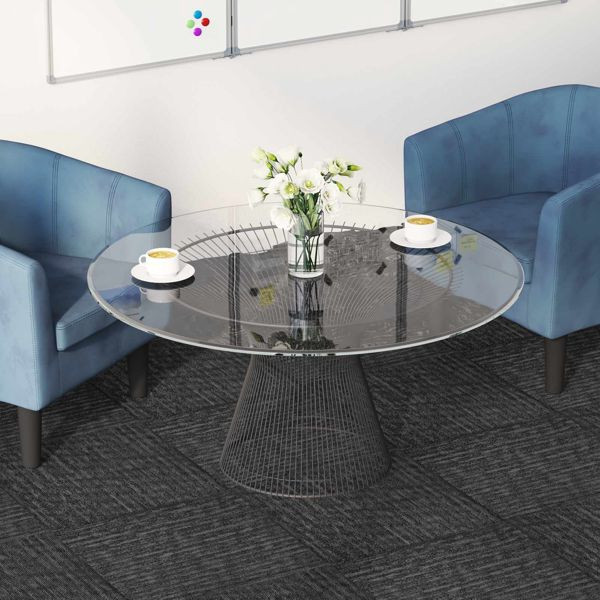 vidaXL Teppichfliese Dunkelgrau 50 x 50 cm 20-teilig PP und Bitumen, 42032493