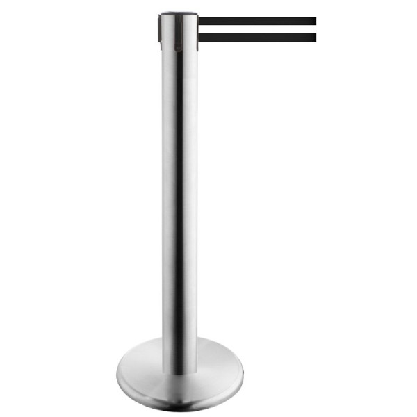 Stein HGS Personenleitsystem -P-Line Titan-, edelstahl, schwarz/weiß/schwarz waagerecht (gestreift), mit Sicherheitsverschluss (selbstlösend), 15692-0403
