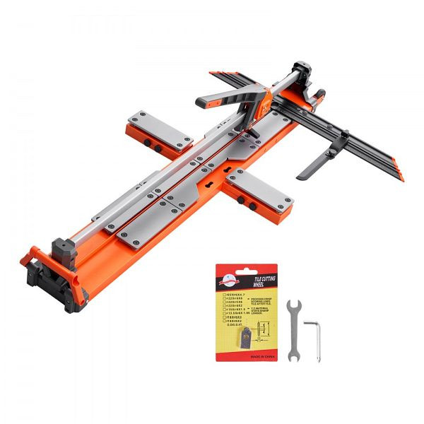 VEVOR Fliesenschneider 1200 mm, mit Federbasis & Winkelanschlag, Wolframkarbid, Präzisionshilfe für Keramikfliesen, DHDZPTK12MDGM56WY001V0
