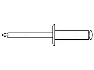 ART 88409 Blindniete Alu/Stahl verzinkt FLAKO K 9,5 3,2 x 10 VE=S (500 Stück)