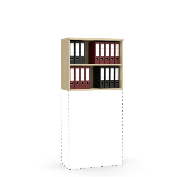 Deskin Aufsatz-Regal MULTI M, Buchedekor, B 800 x H 710 x T 420 mm, 268052