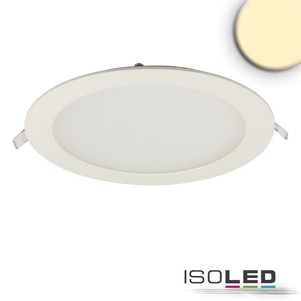 ISOLED LED Downlight, 18W, rund, ultraflach, blendungsreduziert, weiß, warmweiß, CRI90, 115472