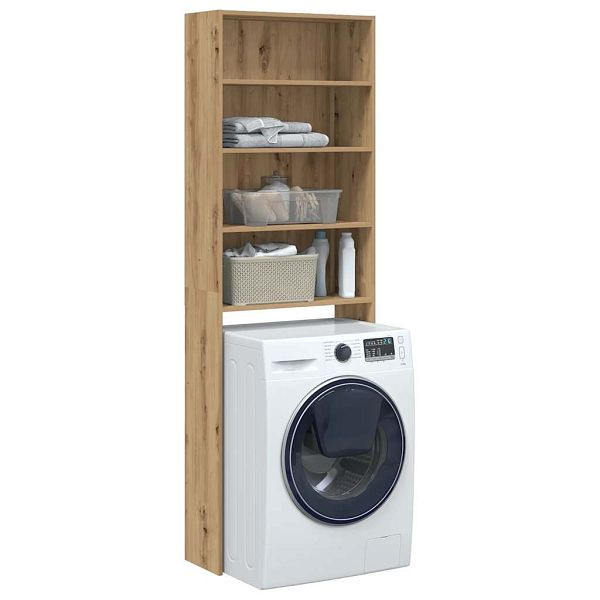 vidaXL Waschmaschinenregal Artisan-Eiche 64x24x190 cm, 856644