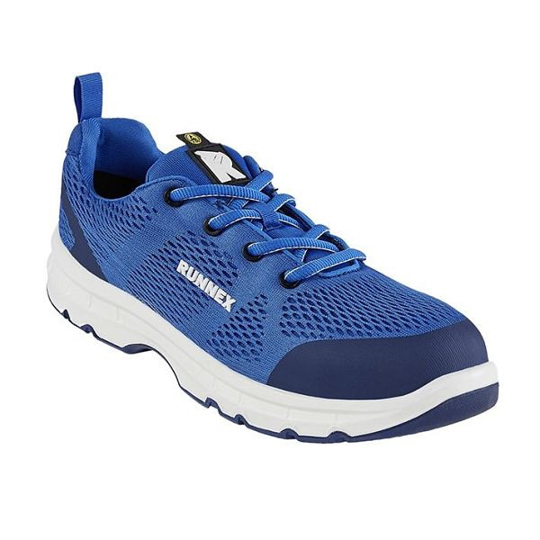 RUNNEX S1 ESD-Sicherheitshalbschuhe FlexStar, blau/weiß, Größe: 37, VE: 1 Paar, 5104-37