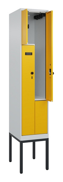 C+P Z-Spind Evolo PLUS, Gestell, 2 Fächer, 2120x400x500mm, 7035/1004, Drehriegel, 0490337-122 S10001