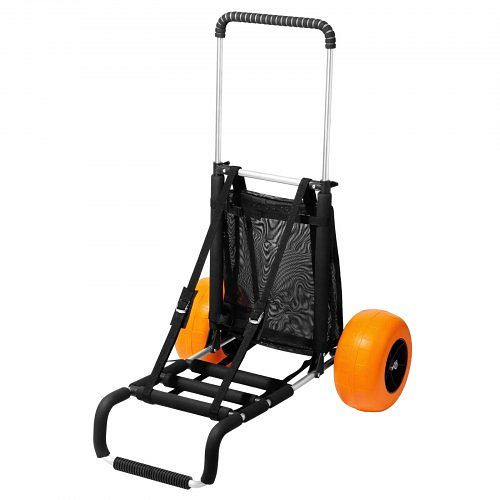 VEVOR Strandkarre Bollerwagen Sandwagen, Strandwagen 74,84 kg Tragkraft, Zusammenklappbarer Sandwagen aus Aluminium 685 bis 1135 mm, STTCXLHJ12INGSGCKV0