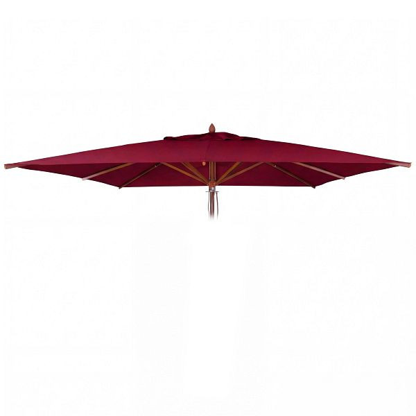 Mendler Ersatz-Bezug für Gastronomie Holz-Sonnenschirm HWC-C57b, Sonnenschirmbezug, eckig 3x3m Polyester 3kg, bordeaux, 120536