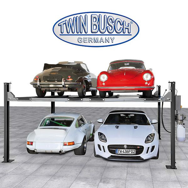 Twin Busch 4-Säulen-Doppelparkhebebühne 3.6 t - Anthrazit, TW436PD2-G