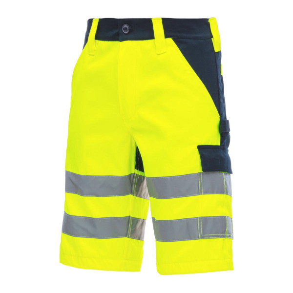 NITRAS MOTION TEX VIZ, Warnschutz - Arbeitshose, kurz, Größe: 56, Farbe: neongelb/marineblau, VE: 10 Stück, 7570-4021-56