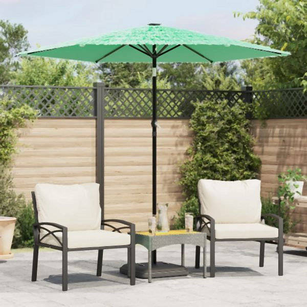 vidaXL Sonnenschirm mit Stahlmast Grün 223x223x213 cm, 4005099