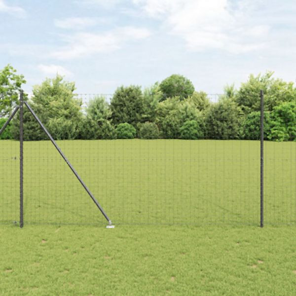 vidaXL Zaunpfosten mit Spike 52 Stück Ø32 mm 170 cm verzinkter Stahl, 3350196
