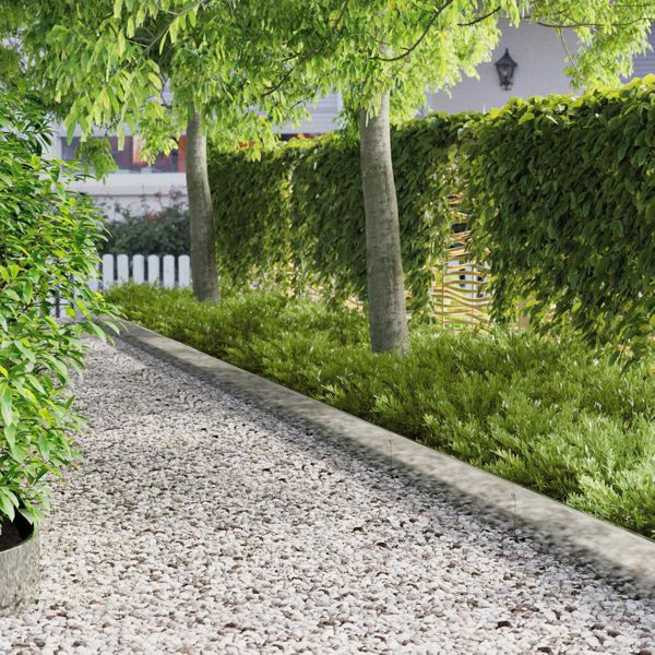 vidaXL Raseneinfassung 10-teilig 103 x 20 cm Stahl Silber, 8008386