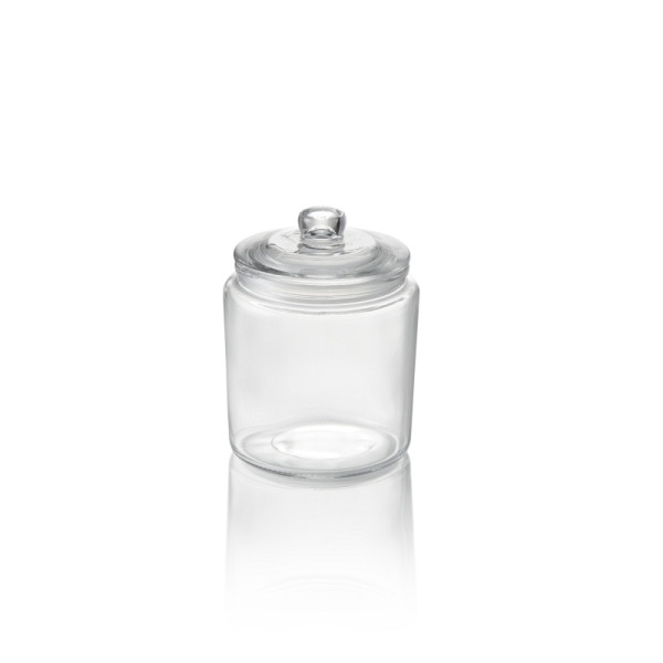 WAS Vorratsglas, 1 L, Ø 12 cm, Höhe 15 cm, Glas, Polyethylen, 1784001