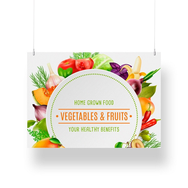 Showdown Displays Overhead Banner 70 x 100 cm KAPA® 5 mm Doppelseitig, FBH700x1000D-KP5