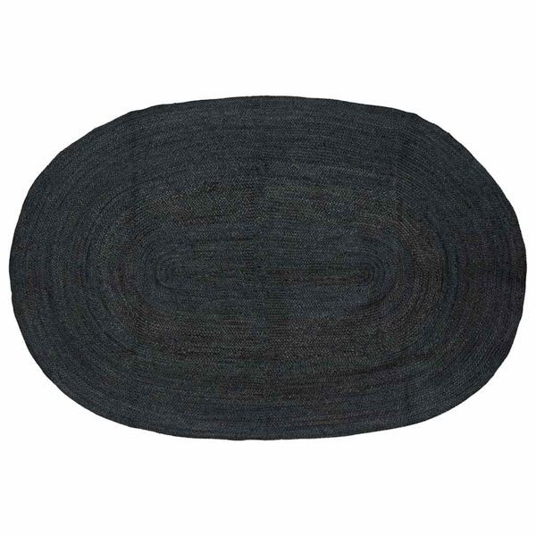 vidaXL Teppich Natürlich und Schwarz 300 x 300 cm Jute, 42010644