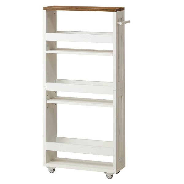 SONGMICS Lagerwagen, Weiß, 40x15x86,5 cm, LRC050K01