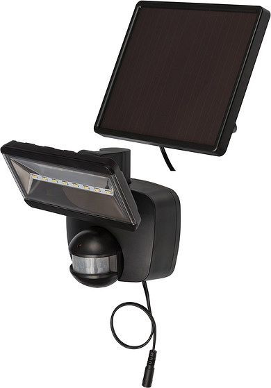 Brennenstuhl Solar LED-Strahler SOL 800 für außen mit Bewegungsmelder (IP44, inkl. Akku, hochwertige Marken LED´s, 400lm) schwarz, 1170950010