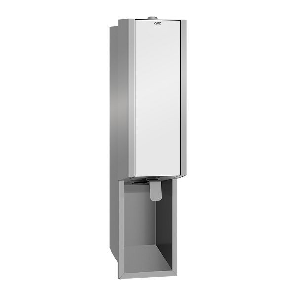 KWC Seifenspender, EXOS, Edelstahl, UP, 124x500x120 mm, Front ESG weiß, 2030034667