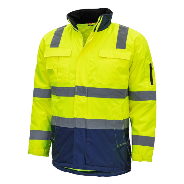 NITRAS MOTION TEX VIZ, Warnschutz-Parka, neongelb / blau, Größe: XS, VE: 10 Stück, 7145-XS