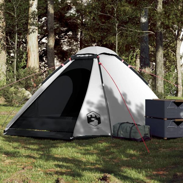 vidaXL Kuppel-Campingzelt 4 Personen Weiß Dunkel Wasserdicht, 94772