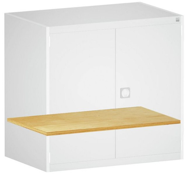 bott cubio Multiplex-Platte für Systemschrank, mit Auflagewinkeln, BxTxH: 800x650x25mm, Multiplex, Buche natur, 41201028.08M