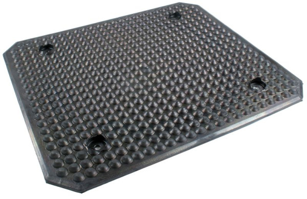 Busching Gummiplatte uni H12xB350xL400mm, passend für Slift / IME mit Noppen, 100386