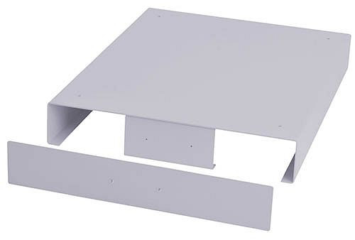 Bedrunka+Hirth Hubwagensockel mit Abdeckblech vorne und hinten, R 18-24, Maße in mm (BxTxH): 555 x 736 x 112, 01.050.012