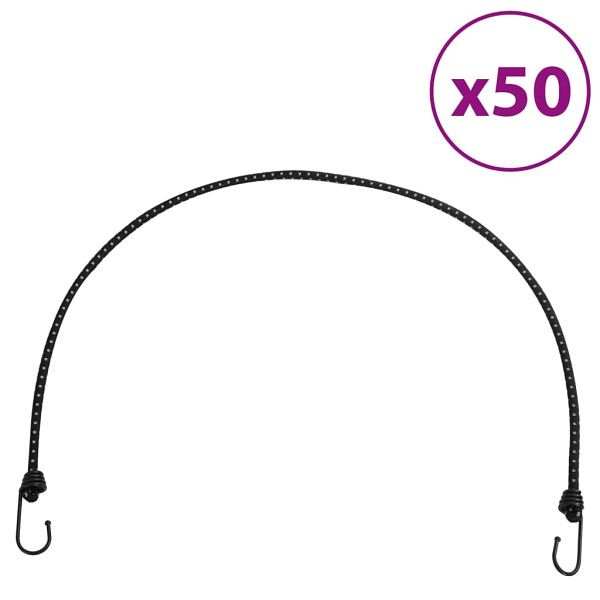 vidaXL Gummiseile Reflektierend mit Haken 50 Stück 100 cm, 4008156