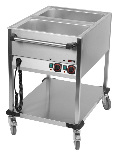 RM Bain-Marie-Wagen-Fahrbar 2x GN 1/1, 650x900x900 mm, BMPK-2120