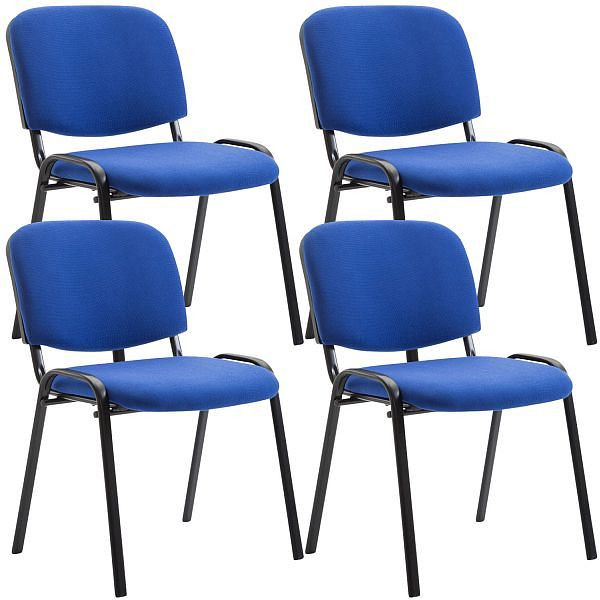 CLP Besucherstuhl Ken Stoff, blau, VE: 4 Stück, 313001