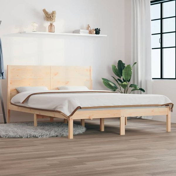 vidaXL Massivholzbett 135x190 cm, Top-Qualität, 3104128