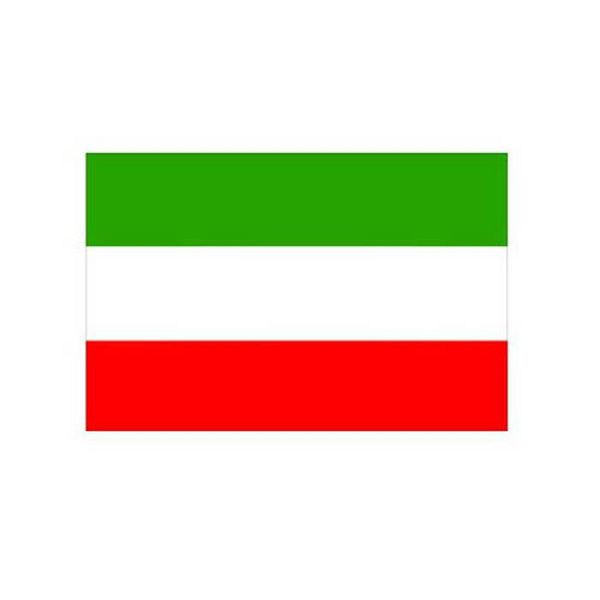 Stein HGS Landesflagge Nordrhein-Westfalen (ohne Wappen), 400 x 150 cm (Hochformat), mit Karabiner, FlagTop 110 g/m², für Fahnenmasten ab 8 m, mit Hohlsaum für Ø 4 cm Ausleger, 26460