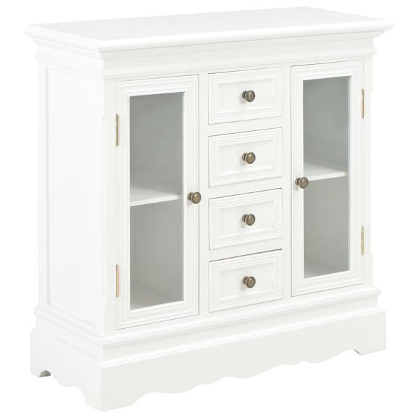 vidaXL Sideboard Weiß 70x28x70 cm Massivholz Kiefer, 280027