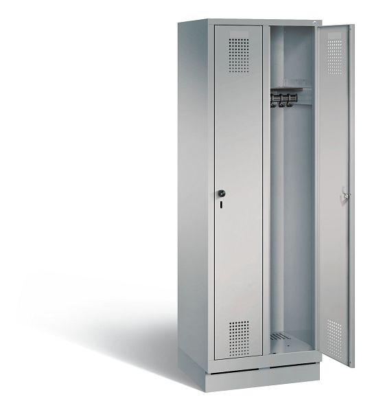 C+P Garderobenschrank Evolo, H1800xB610xT500mm, Farbe: Weißaluminium, 48020-20 S10068